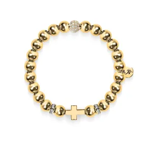 18k Gold | Gilded Cross Bracelet