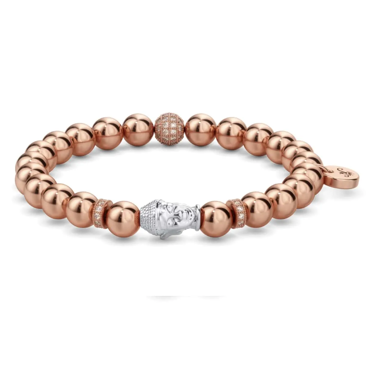 18k Rose Gold and Silver | Gilded Buddha Bracelet