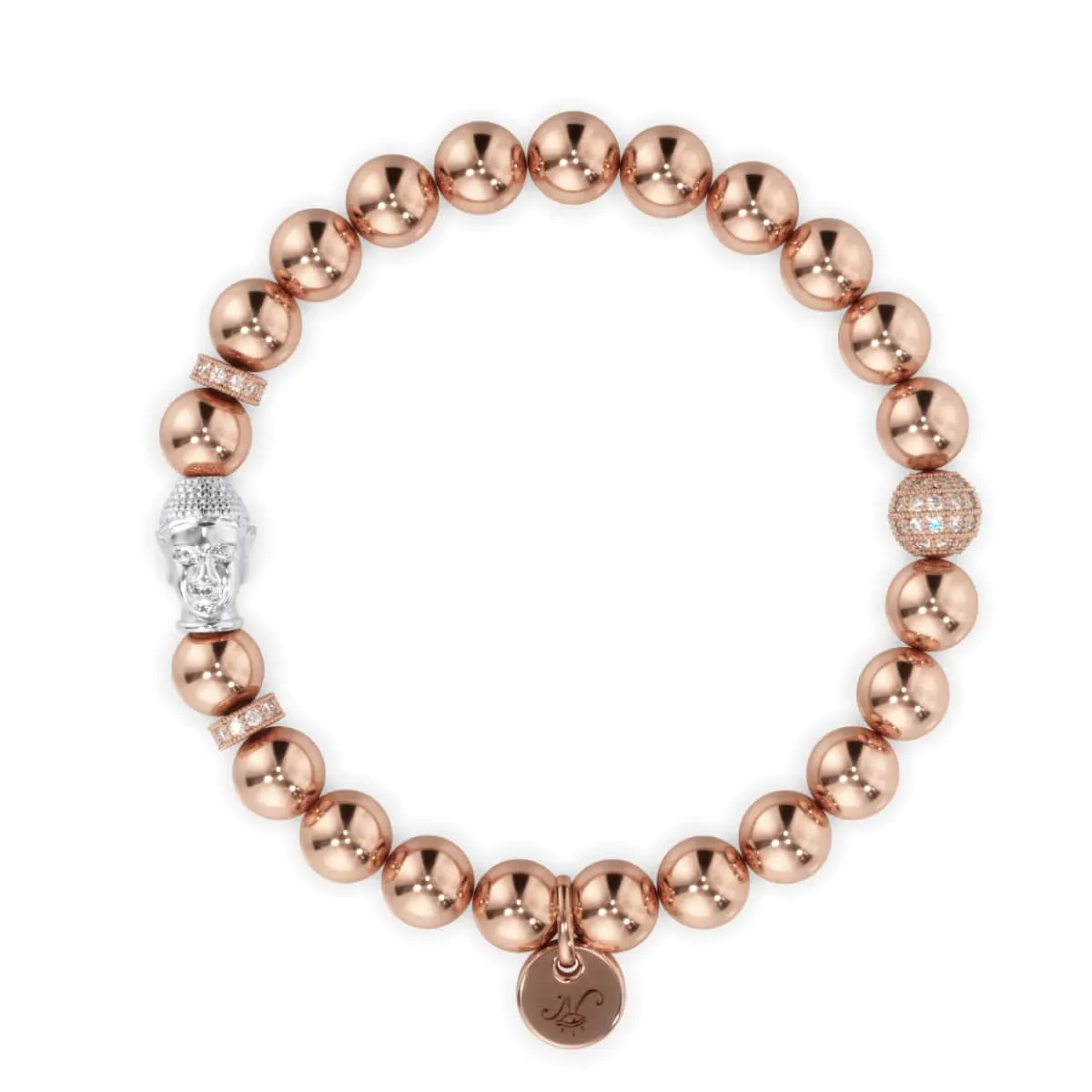 18k Rose Gold and Silver | Gilded Buddha Bracelet