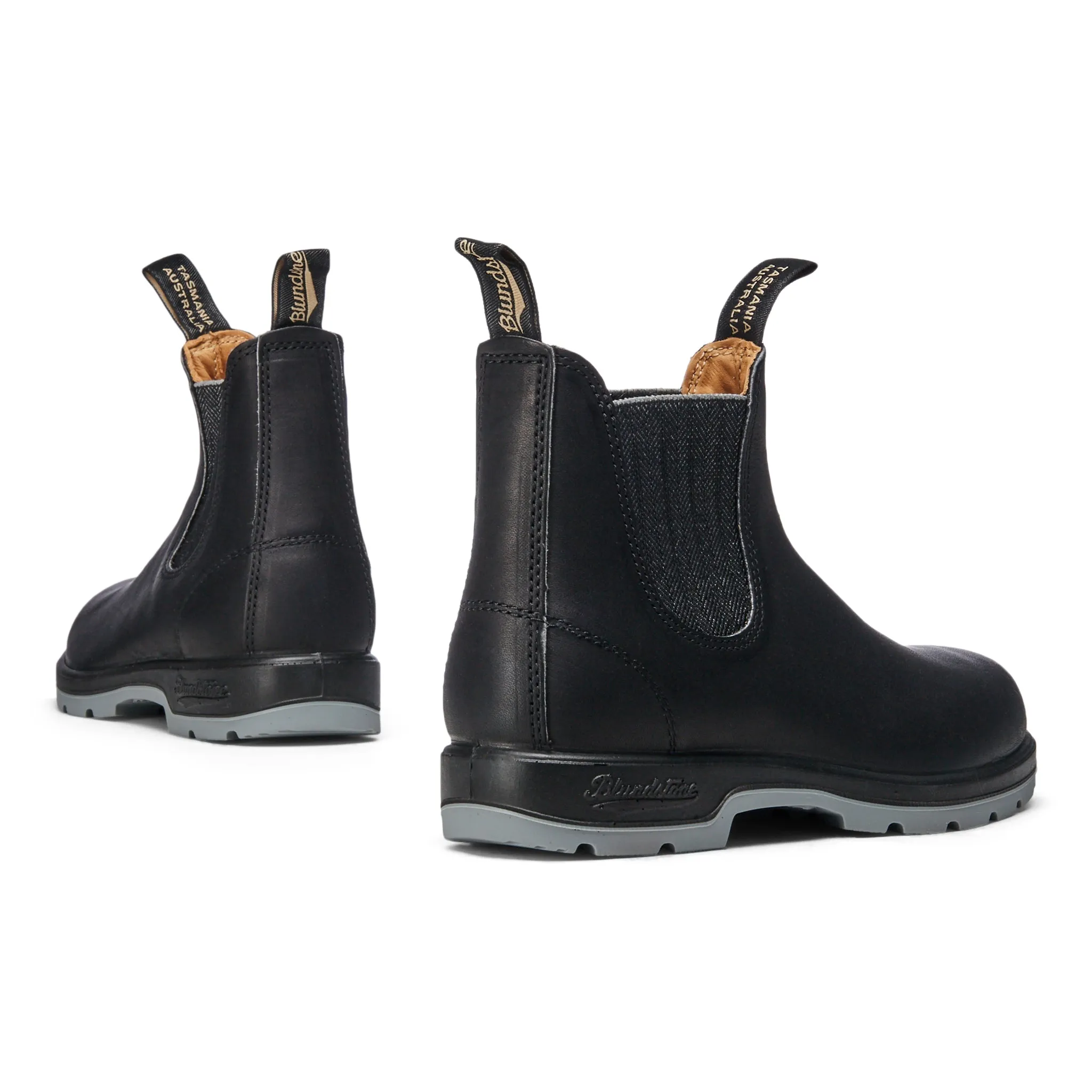 1943 - Classic Black Grey Sole Boots - Unisex|-|Bottes 1943 - Classiques en noir avec semelle grise - Unisexe