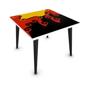 #604 LDCC COFFEE TABLE red, gold, and black