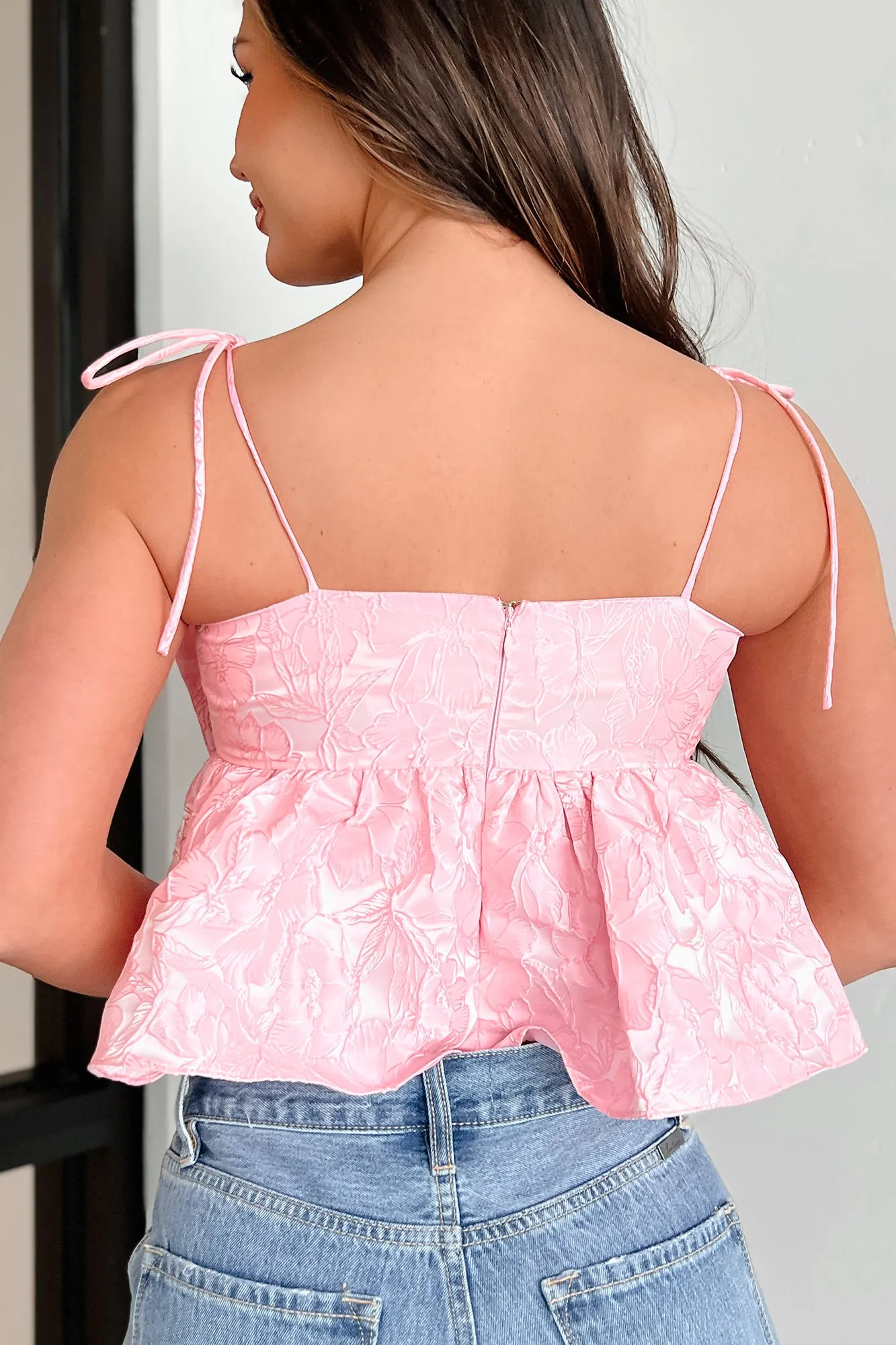 A Higher Calling Bow Front Babydoll Tank (Pink)