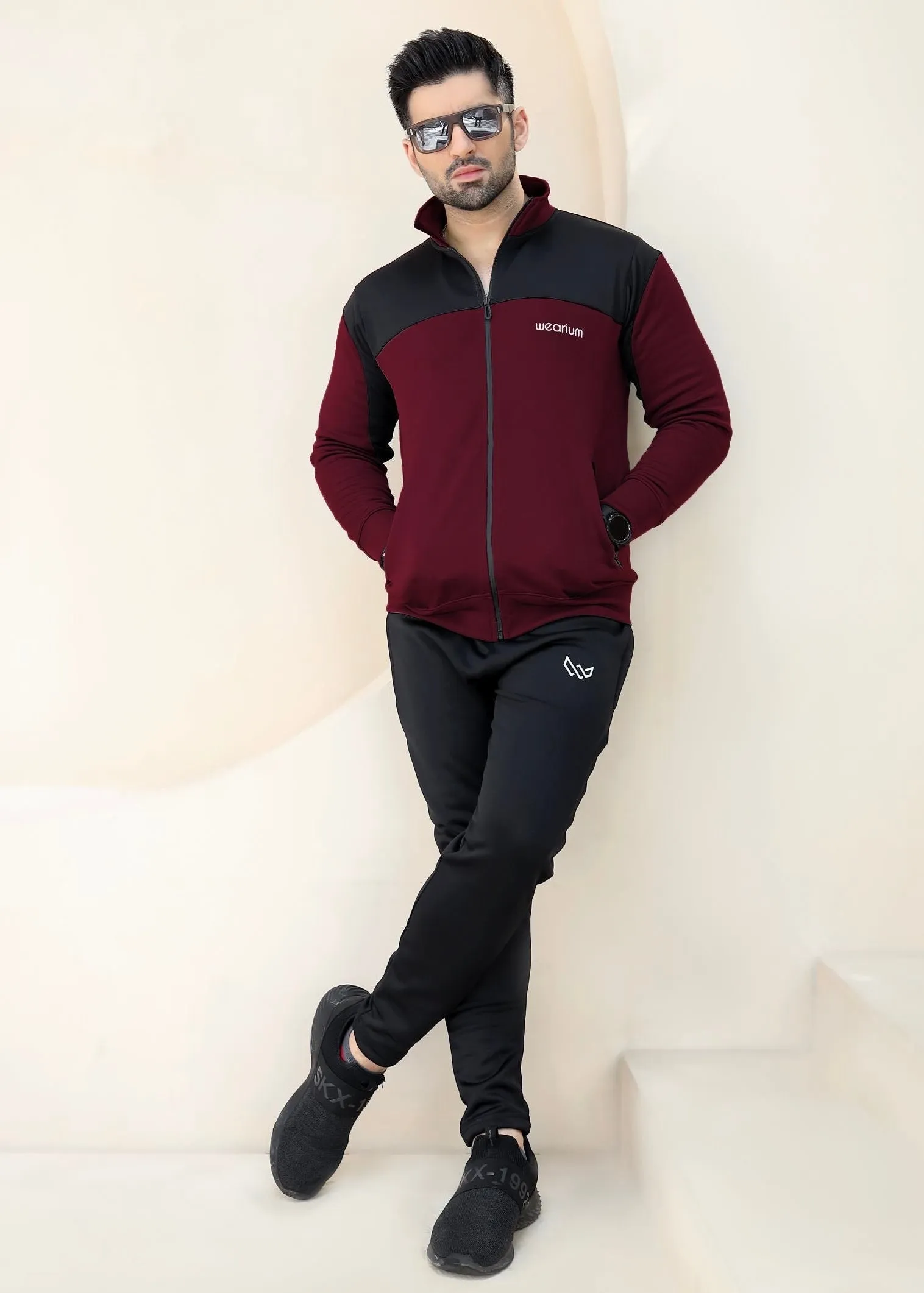 Active Streetwear Winter - Burgundy/Black