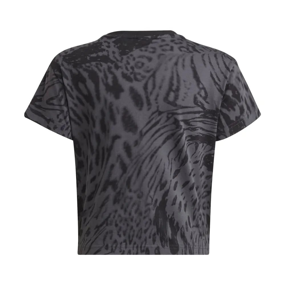 adidas Future Icons Hybird Animal Print Cotton Regular Kid's Tee