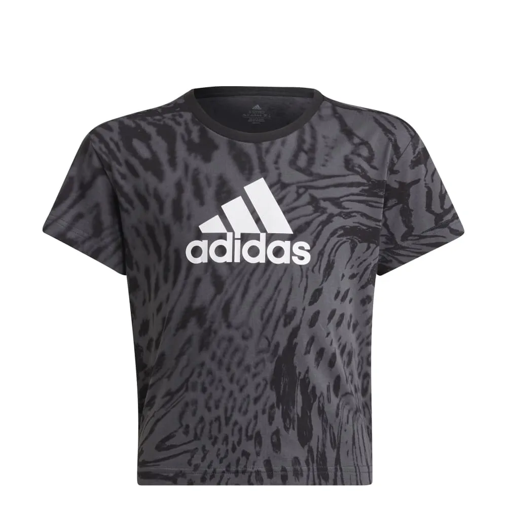 adidas Future Icons Hybird Animal Print Cotton Regular Kid's Tee