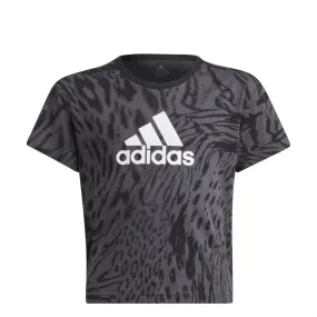 adidas Future Icons Hybird Animal Print Cotton Regular Kid's Tee