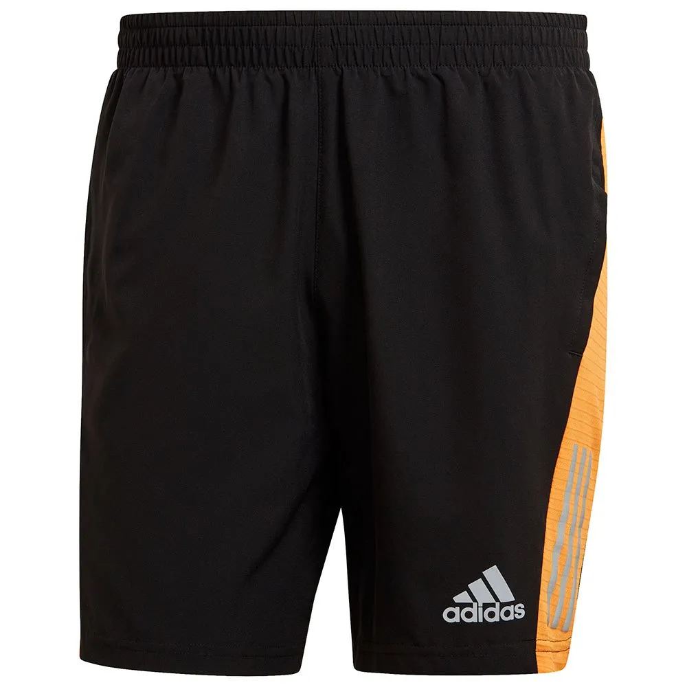 adidas Own The Run 5 inch Shorts - Mens - Orange/Black