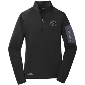 Affenpinscher Embroidered Eddie Bauer Ladies Half Zip Performance Fleece