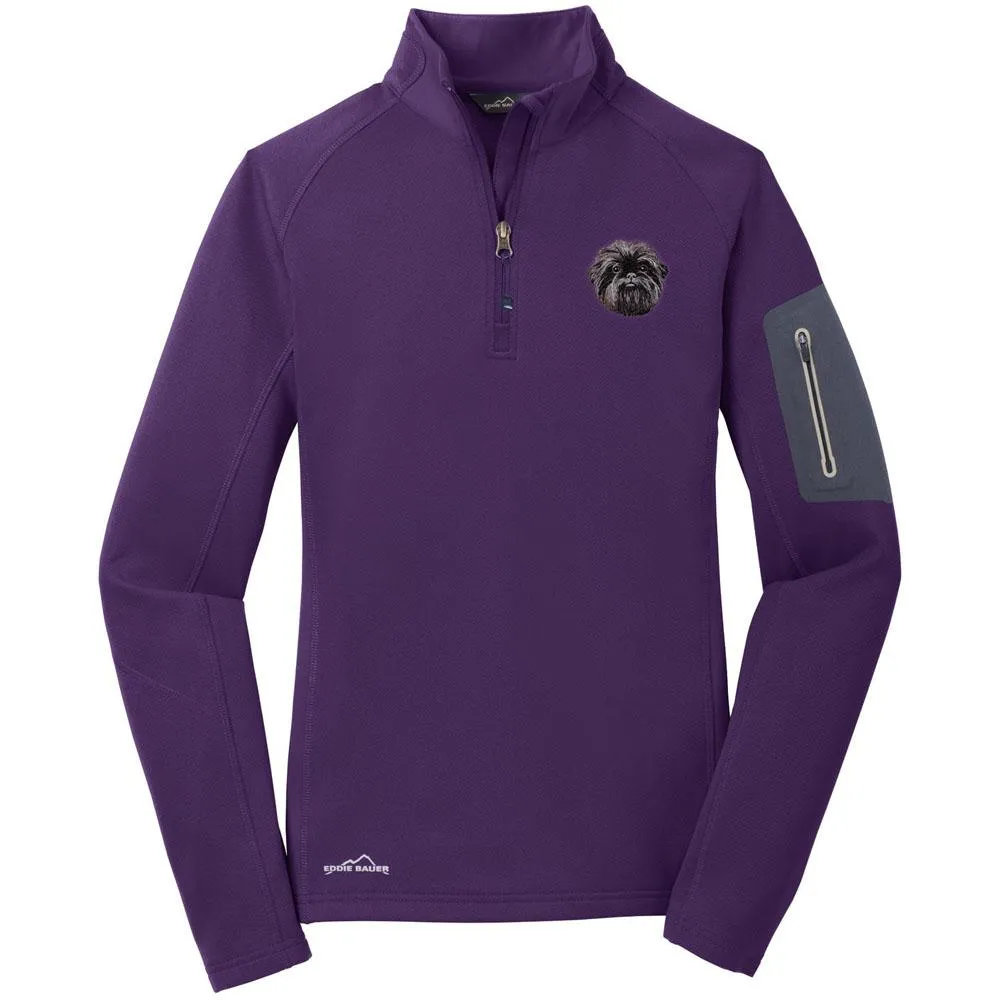 Affenpinscher Embroidered Eddie Bauer Ladies Half Zip Performance Fleece