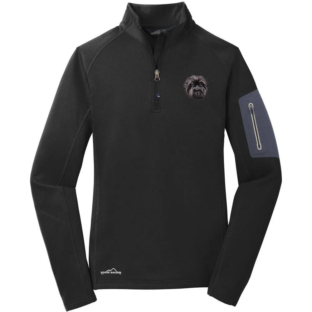 Affenpinscher Embroidered Eddie Bauer Ladies Half Zip Performance Fleece