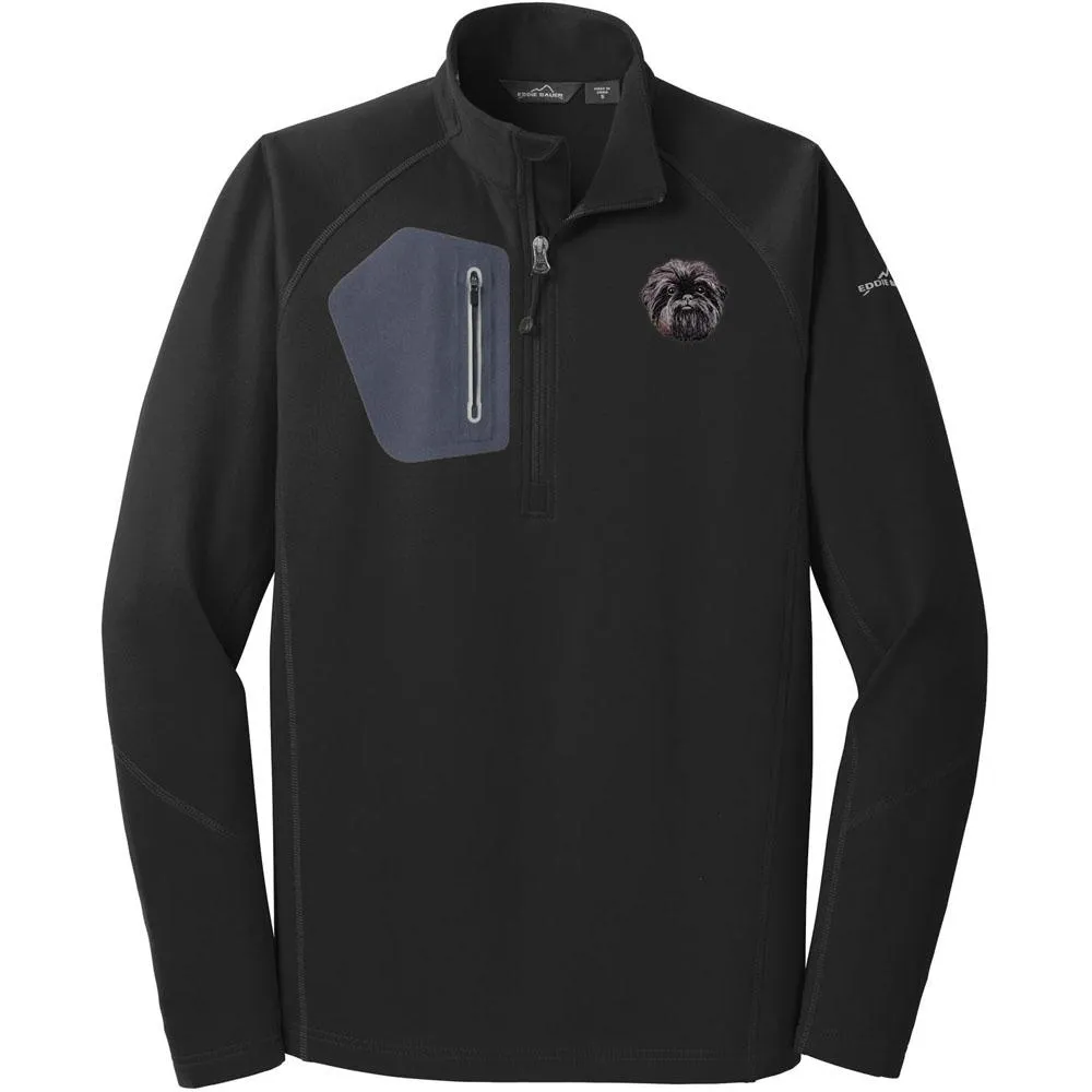 Affenpinscher Embroidered Eddie Bauer Mens Half Zip Performance Fleece