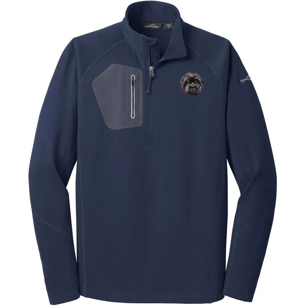 Affenpinscher Embroidered Eddie Bauer Mens Half Zip Performance Fleece