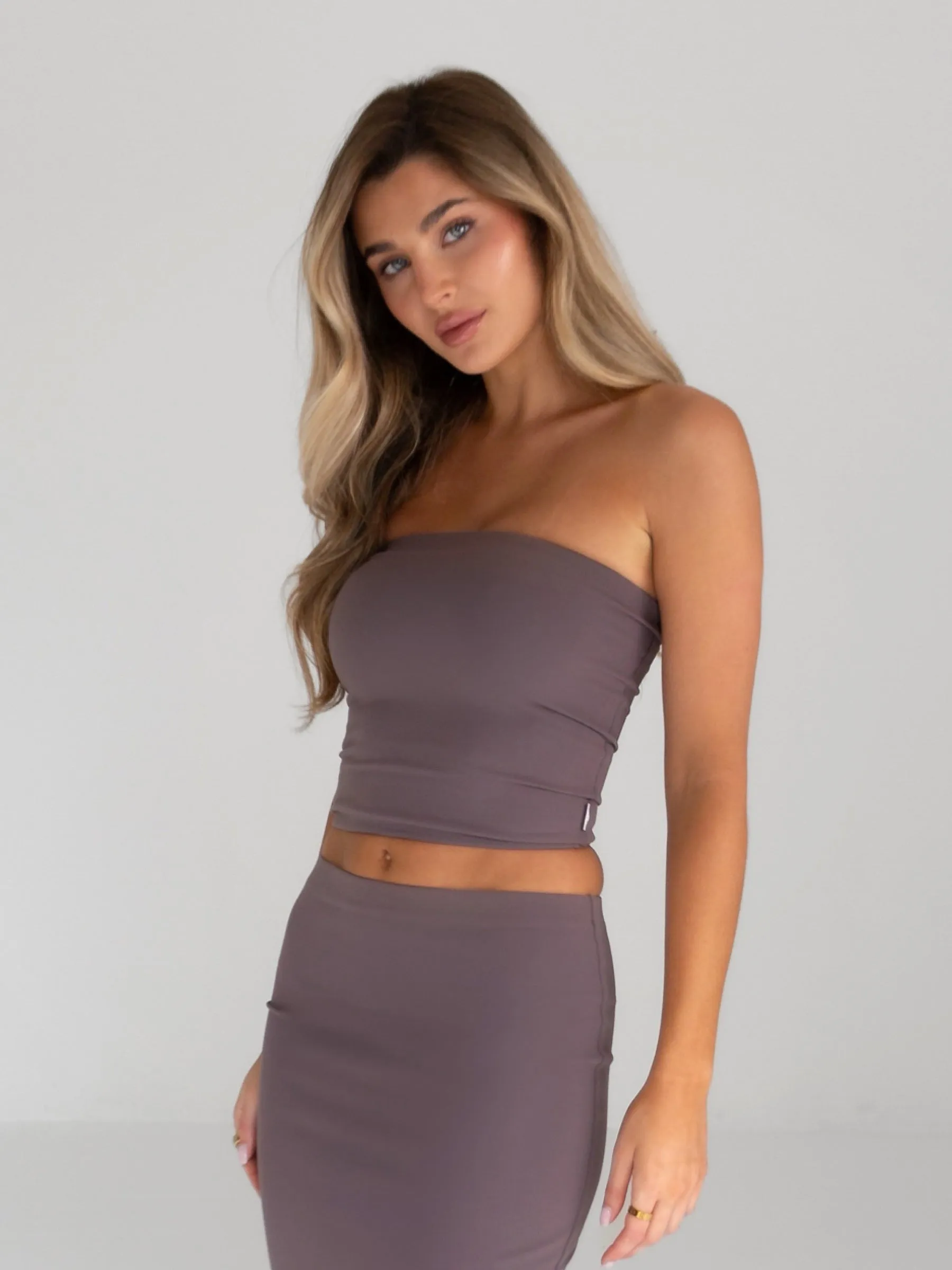 Alessia Bandeau Top - Mocha