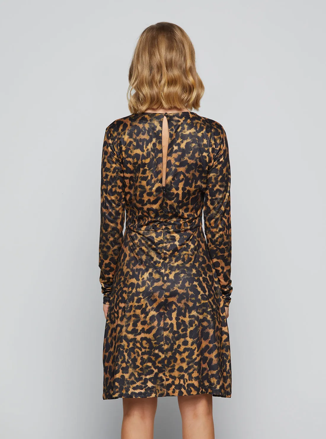 Amber Lynx Print Paris Mini Dress