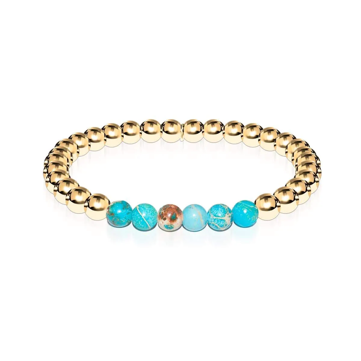 Awe | 18k Gold | Ocean Emperor Gemstone | Expression Bracelet