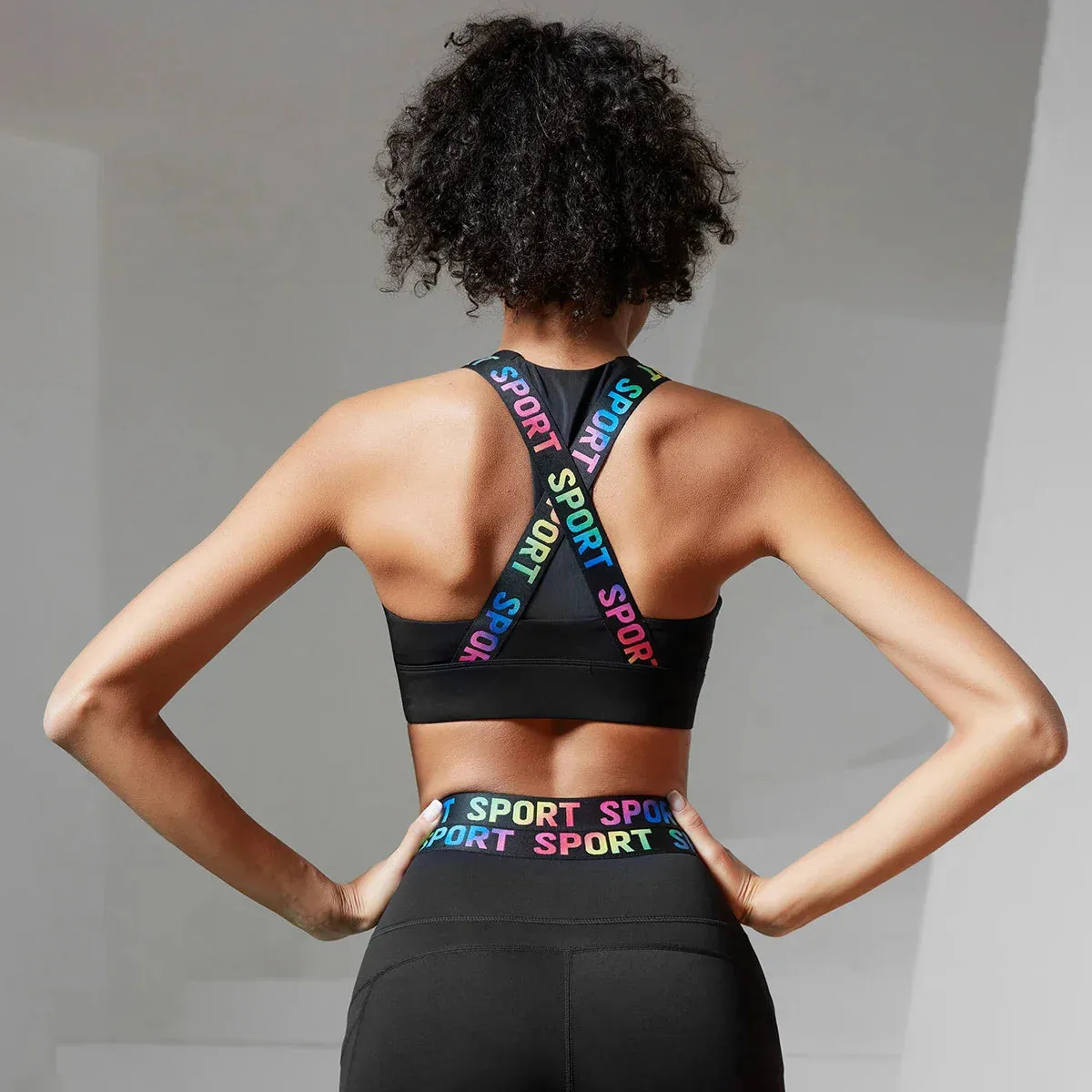 Back Cross Yoga Women Push Up Shockproof Fitness Gym Sports Bra