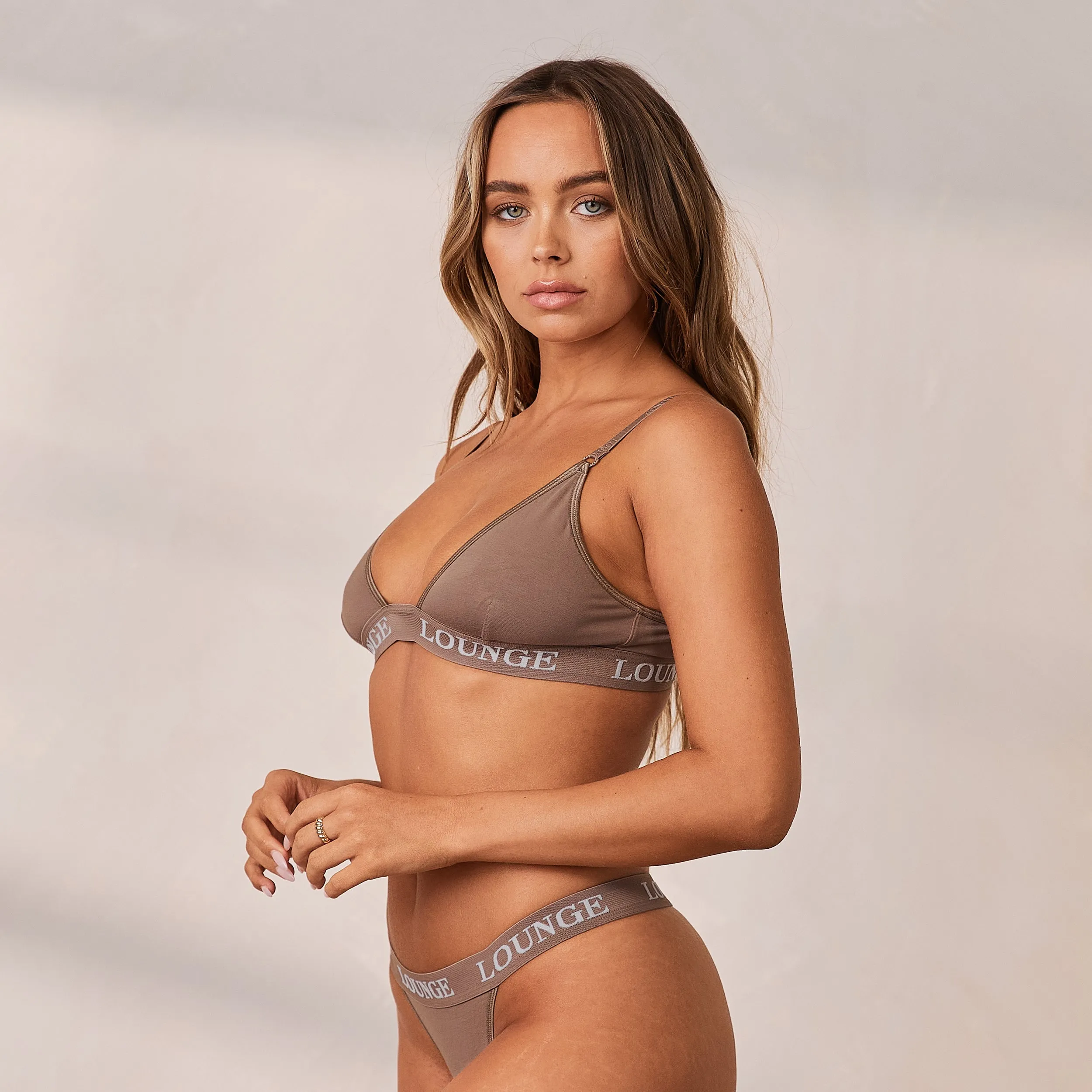 Bamboo Triangle Bra  - Coffee