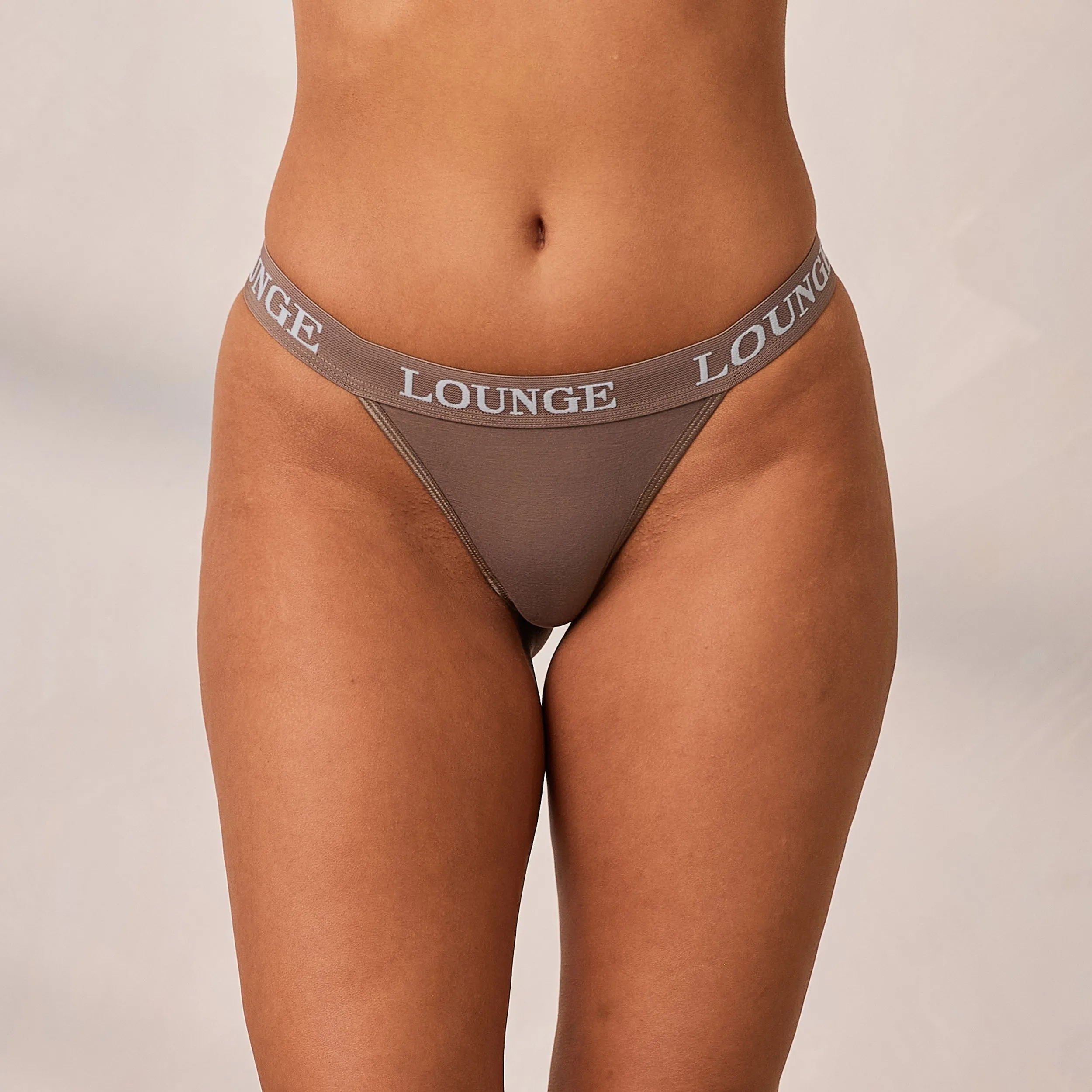 Bamboo Triangle Thong - Coffee