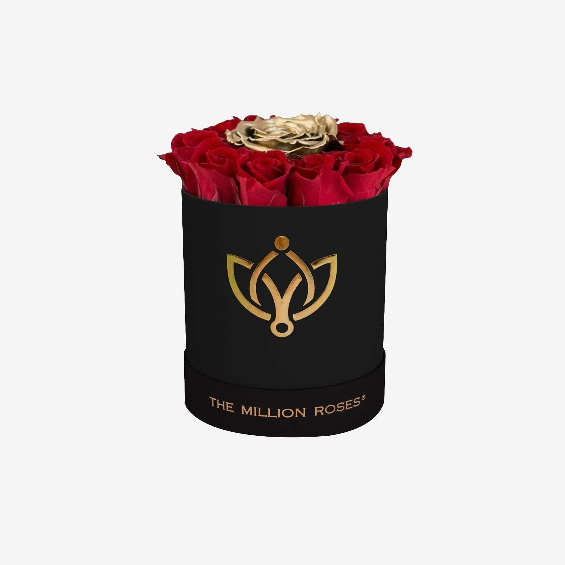 Basic Black Box | Red & Gold Mini Roses