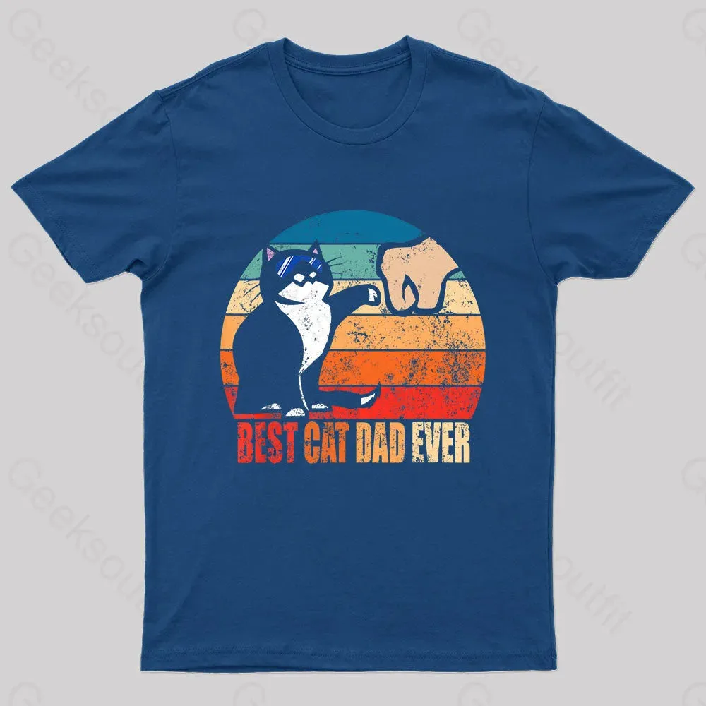 Best Cat Dad Ever Nerd T-Shirt