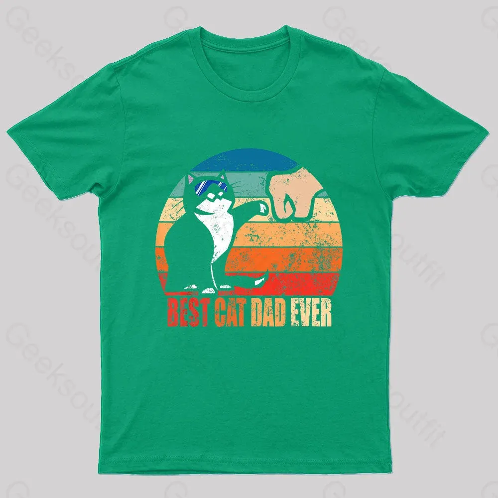 Best Cat Dad Ever Nerd T-Shirt