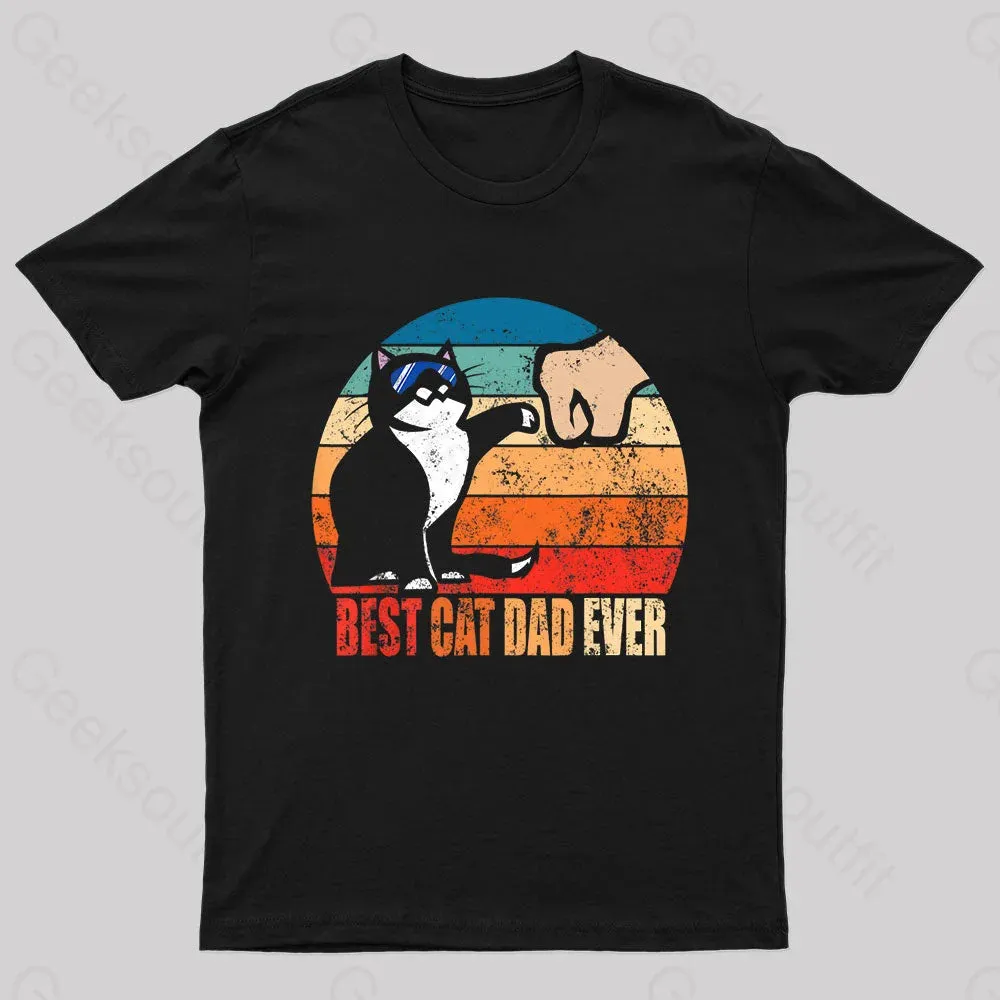 Best Cat Dad Ever Nerd T-Shirt