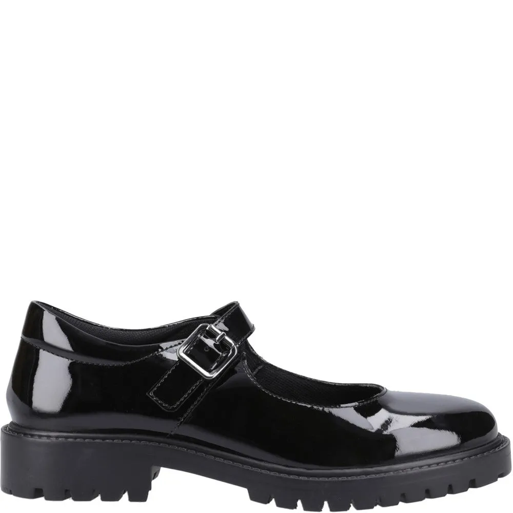 Black Aurora Patent Junior School Shoes