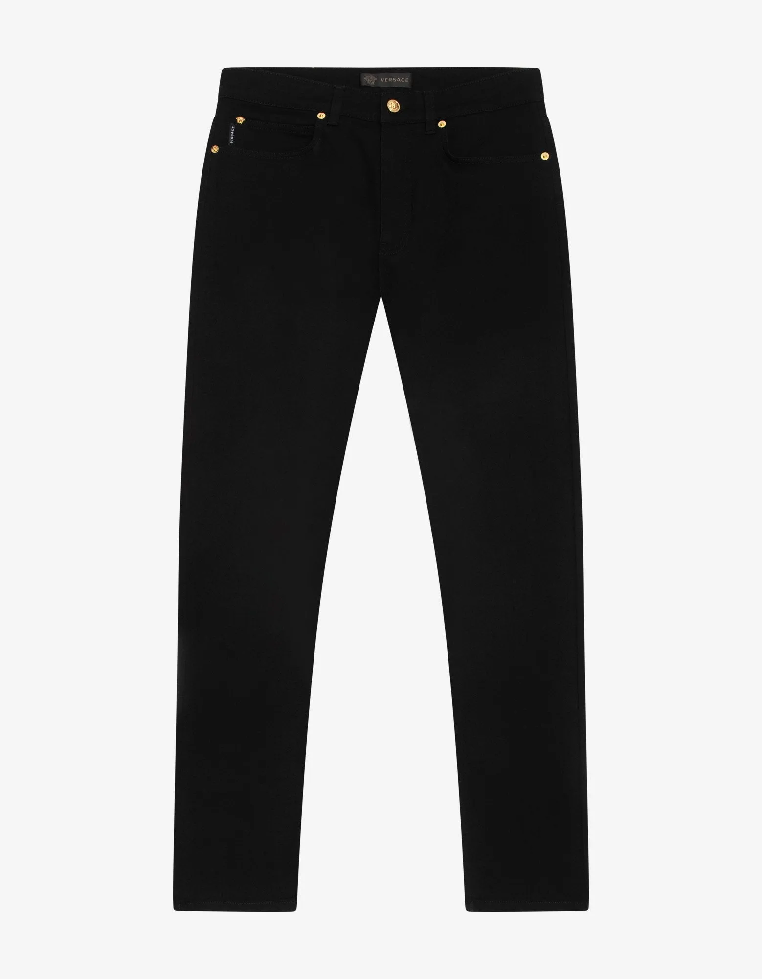 Black Barocco Embroidery Slim Jeans