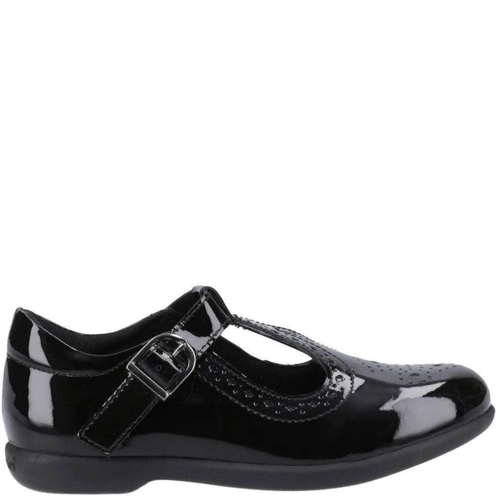 Black Britney Patent Senior School Shoes