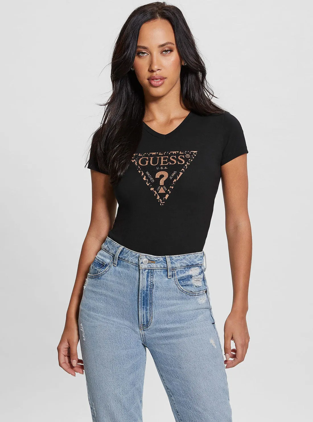 Black Leo Triangle Logo T-Shirt