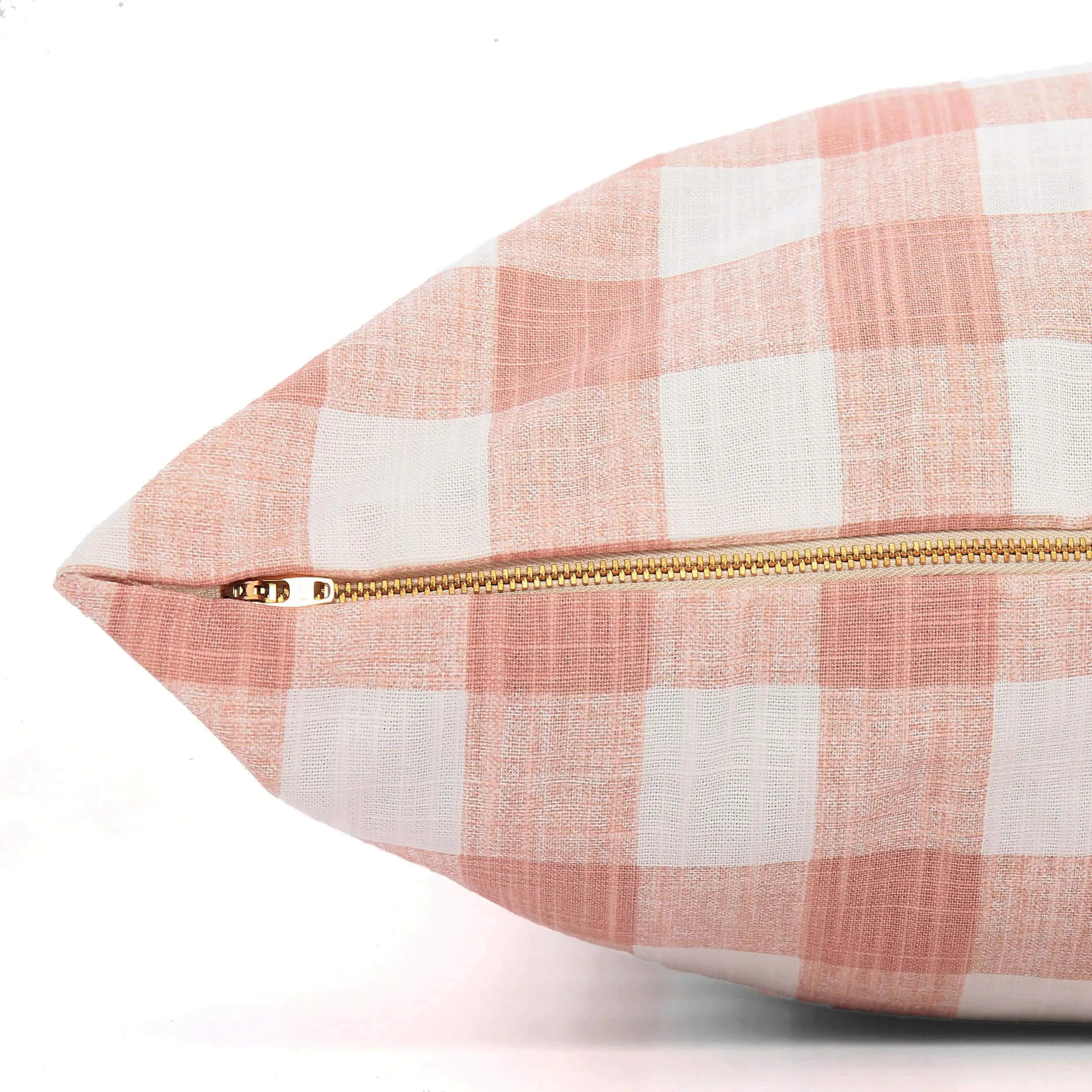 Blush Pink Gingham Check Dog Bed