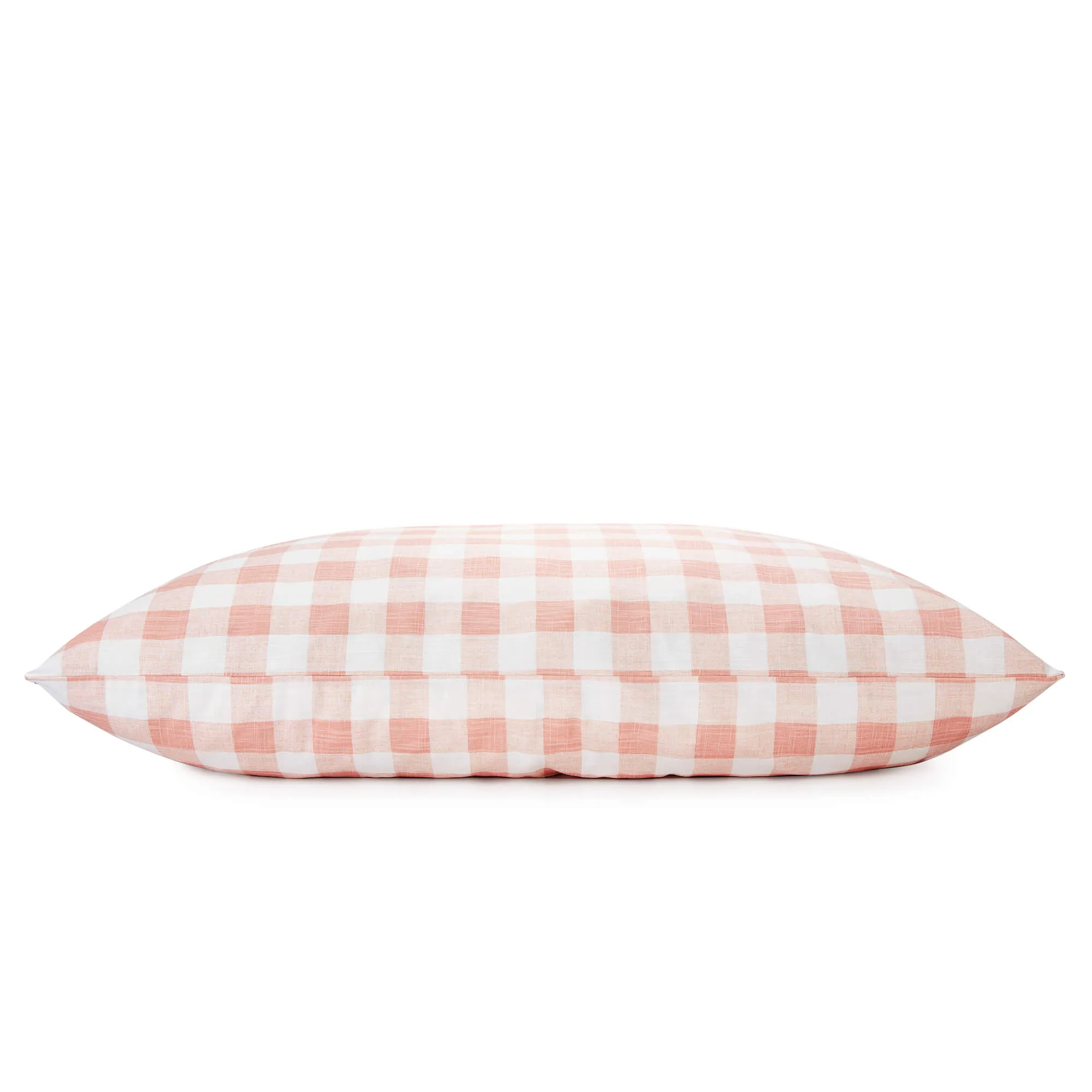 Blush Pink Gingham Check Dog Bed