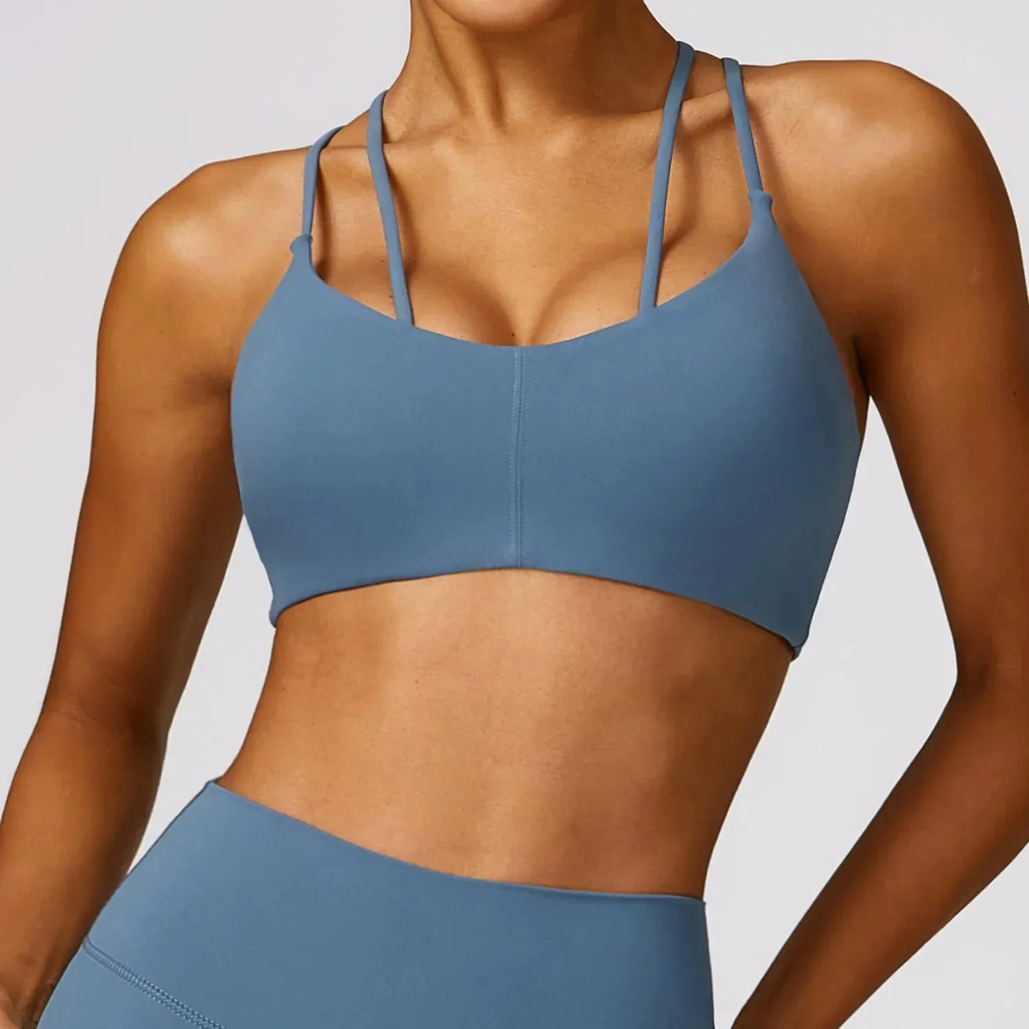 Bralette Zipper Seamless Padded Push Up Tops Sports Bra