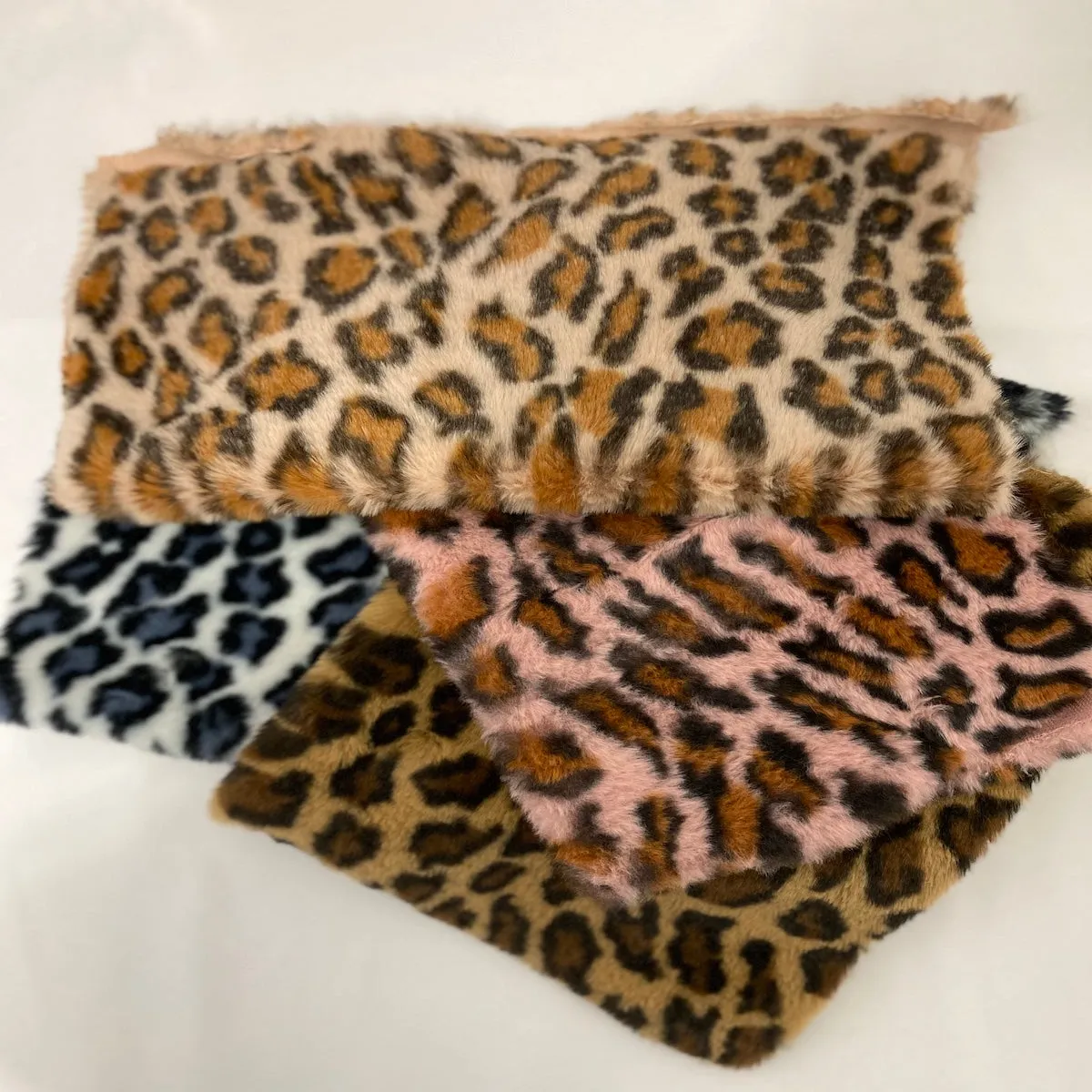 Brown Minky Leopard Faux Fur Fabric