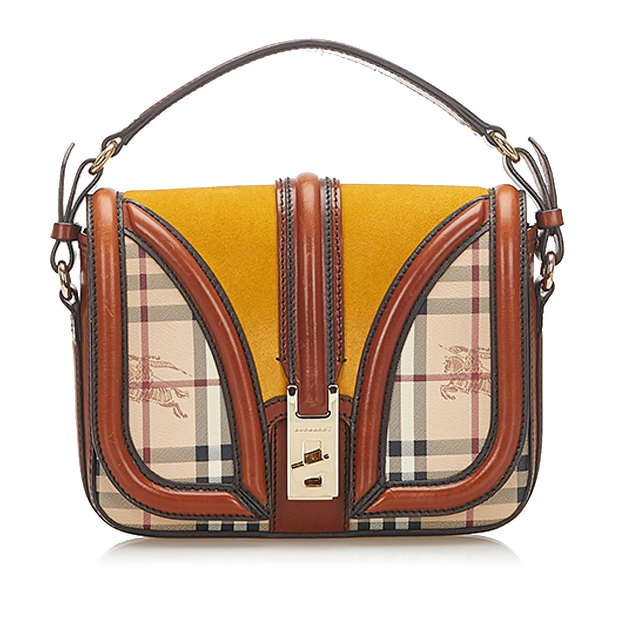 Burberry Haymarket Check Brickfield Satchel (SHG-18436)