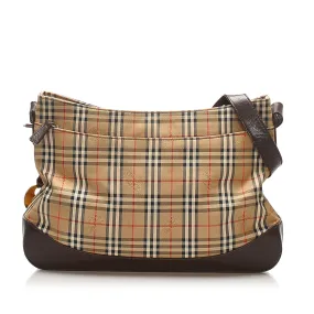 Burberry Haymarket Check Canvas Shoulder Bag (SHG-14148)