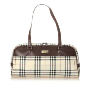 Burberry House Check Canvas Boston Bag (SHG-20526)