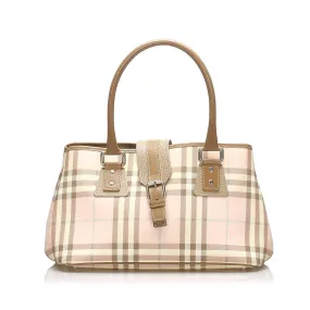 Burberry House Check Canvas Handbag (SHG-14228)