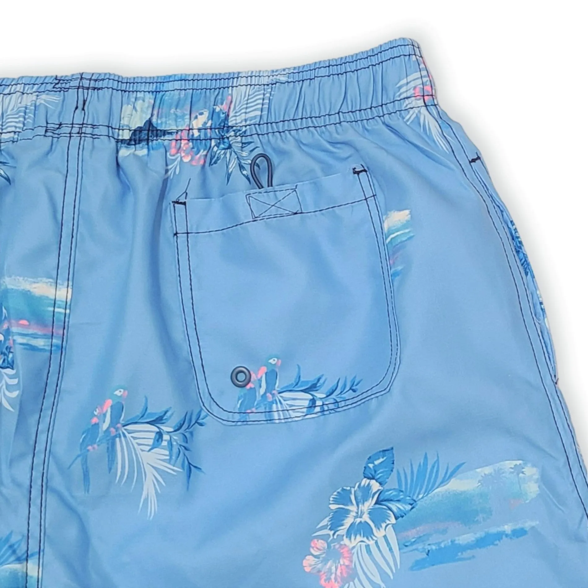 BURNSIDE APPAREL Volley 6" Inseam Beach Shorts Color Block Swim Trunks