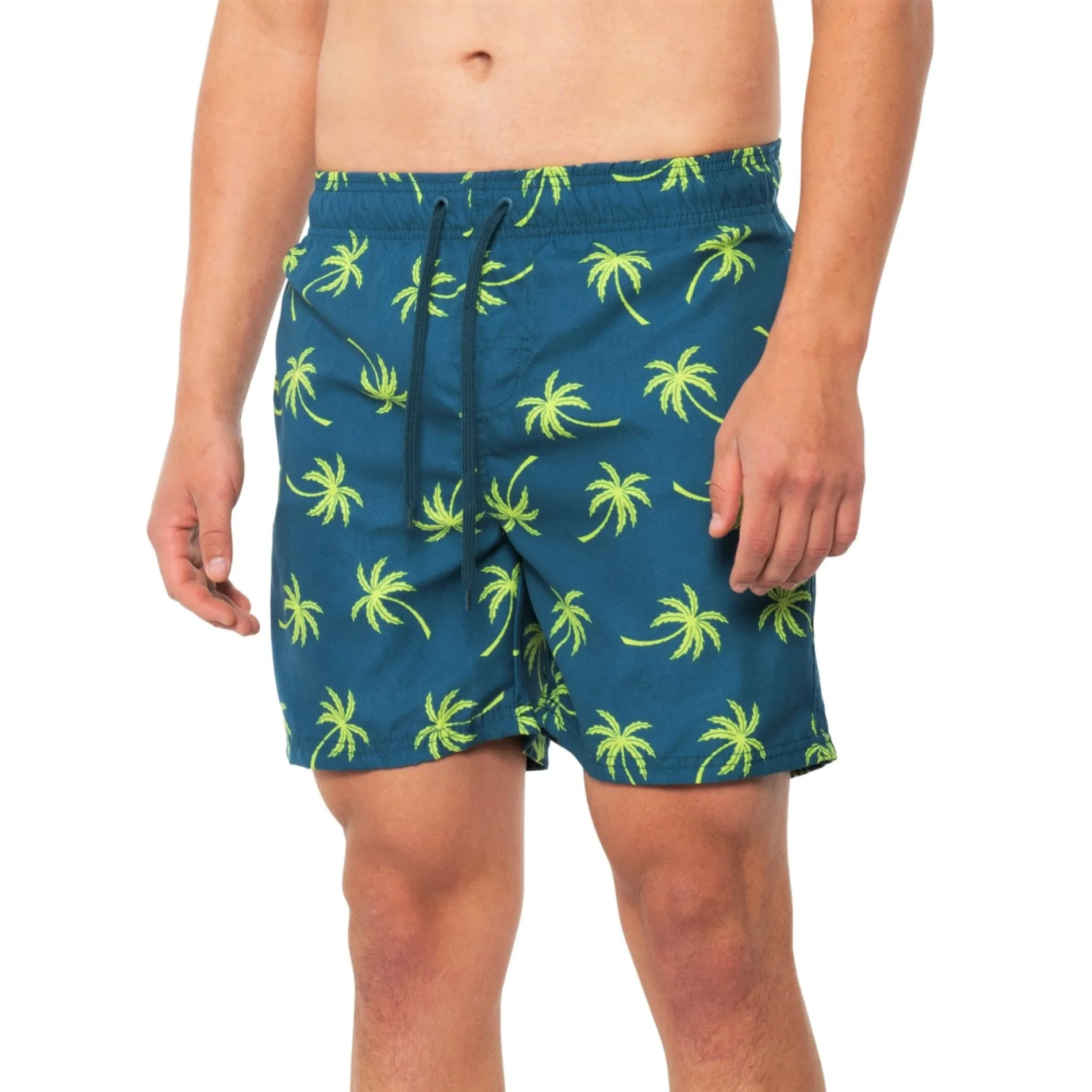 BURNSIDE APPAREL Volley 6" Inseam Beach Shorts Color Block Swim Trunks