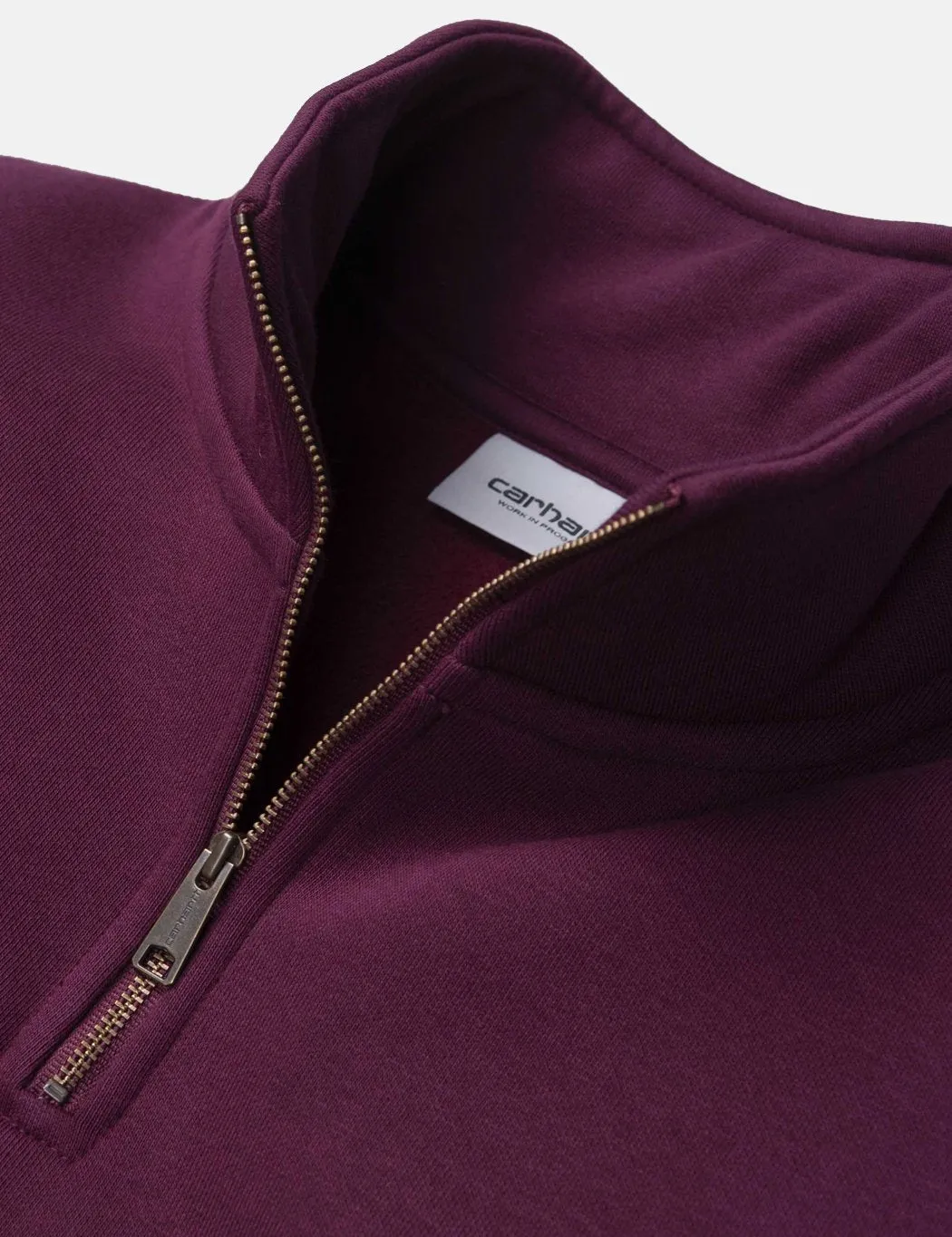 Carhartt-WIP Chase Neck Zip Sweat - Merlot Red