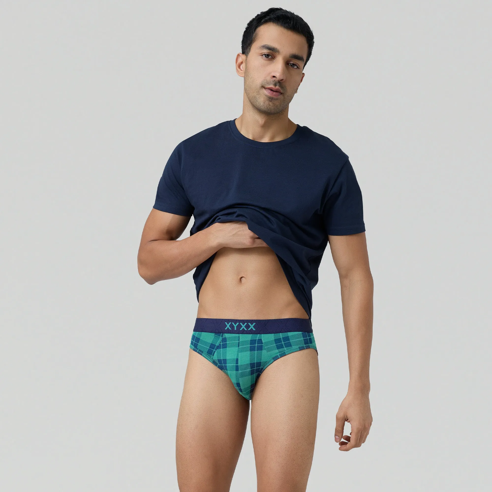 Checkmate Modal-Cotton Briefs Aqua Green