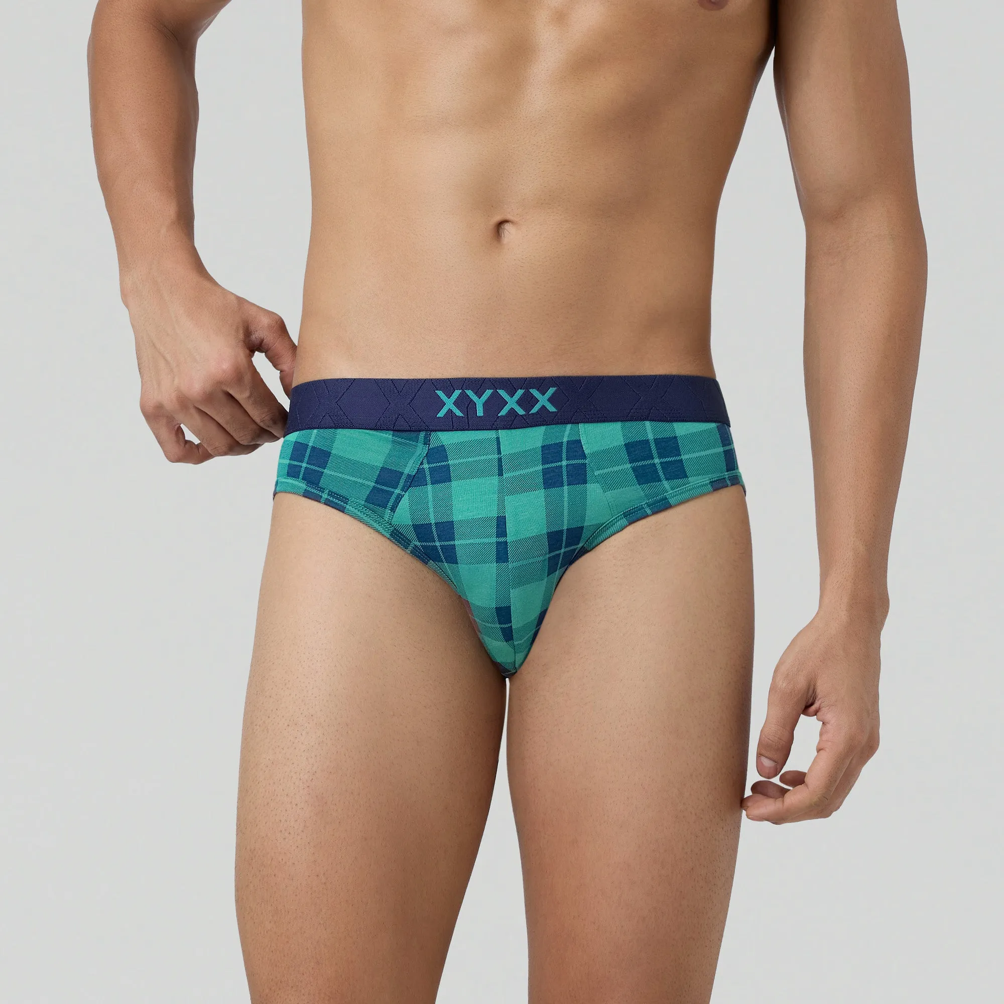 Checkmate Modal-Cotton Briefs Aqua Green