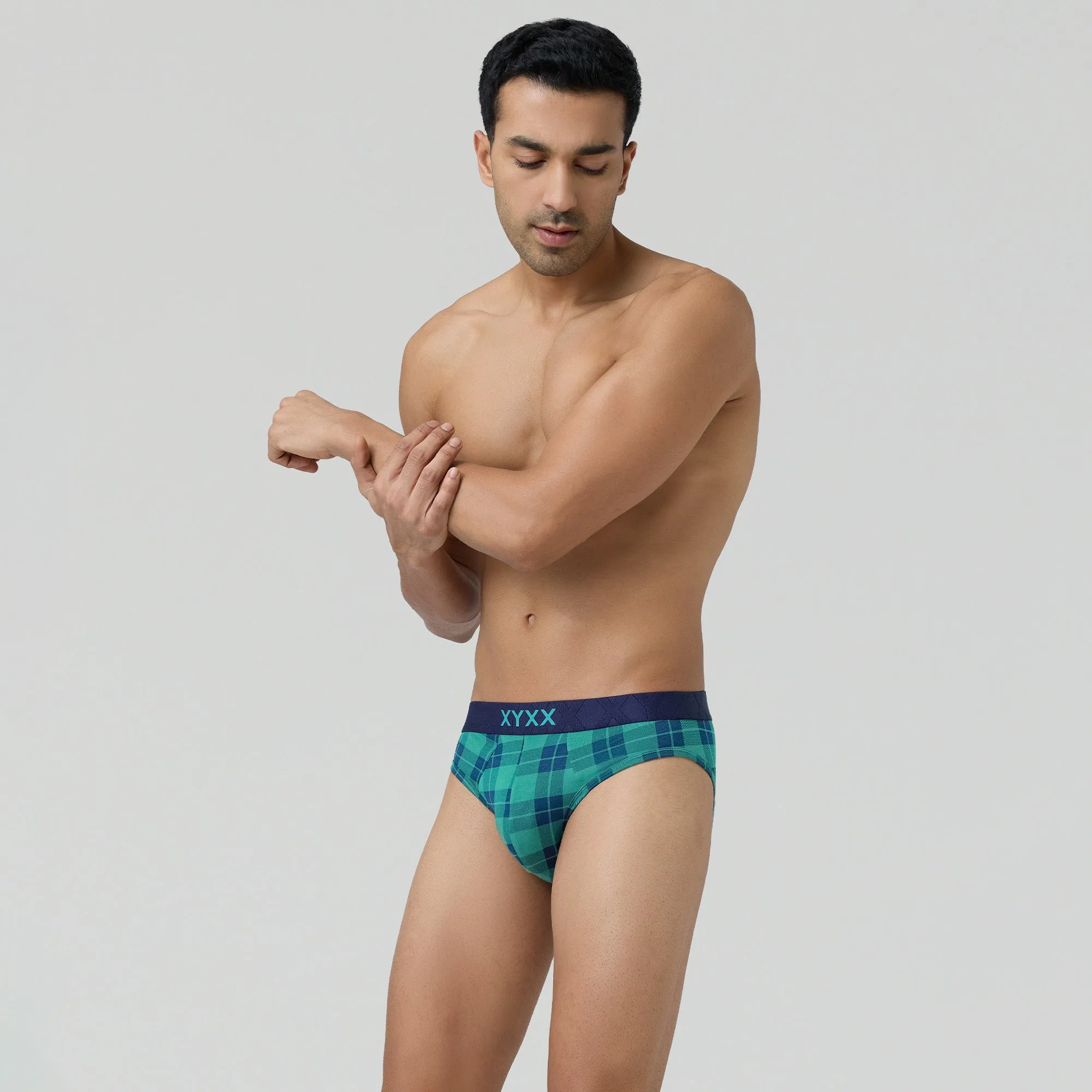 Checkmate Modal-Cotton Briefs Aqua Green