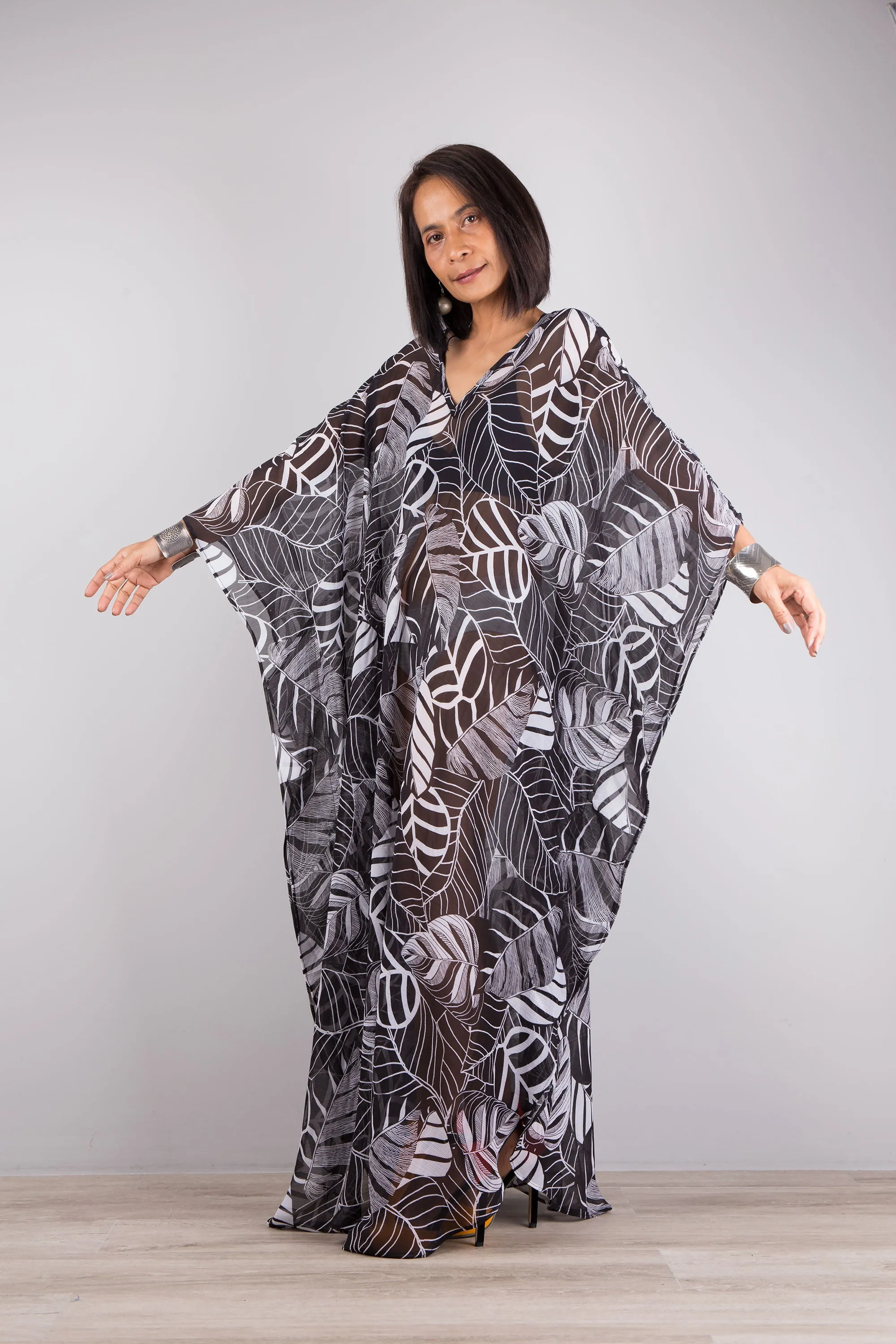 Chiffon kaftan dress