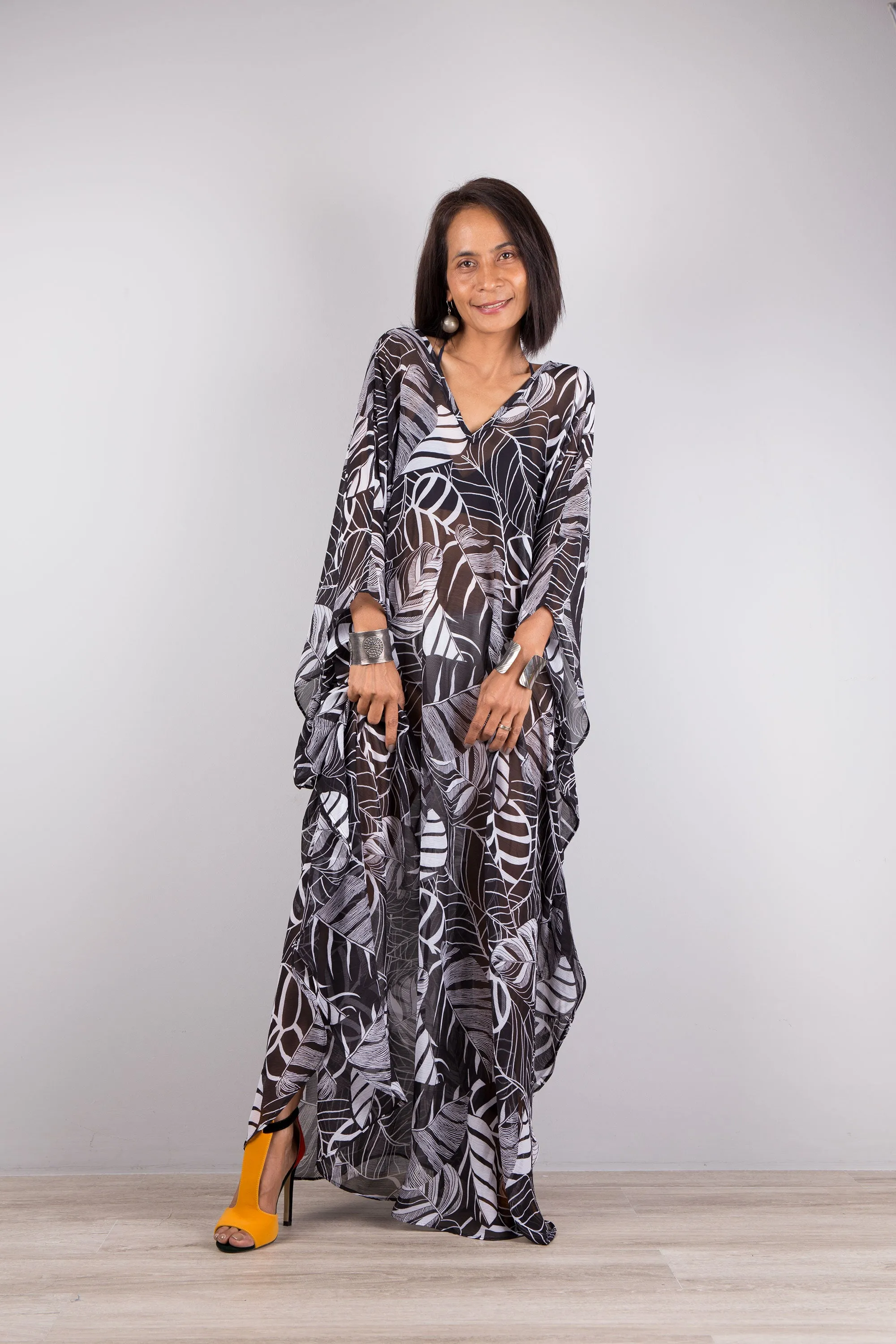 Chiffon kaftan dress