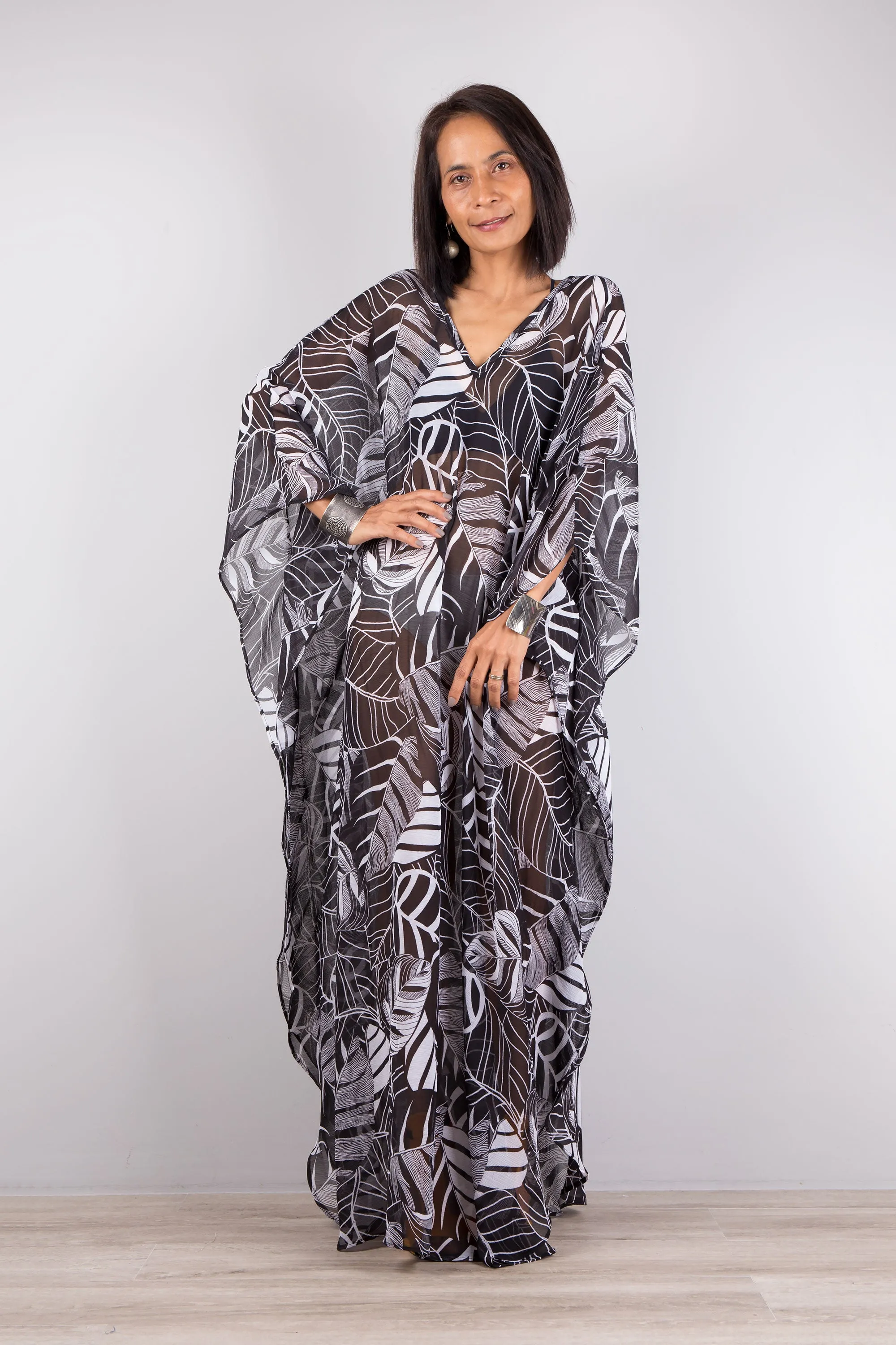 Chiffon kaftan dress