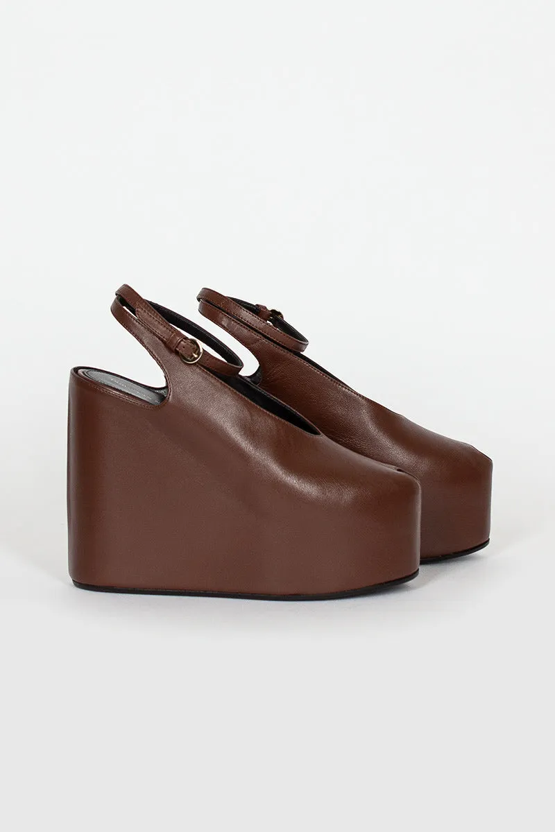 Chocolate Brown Heeled Sandal