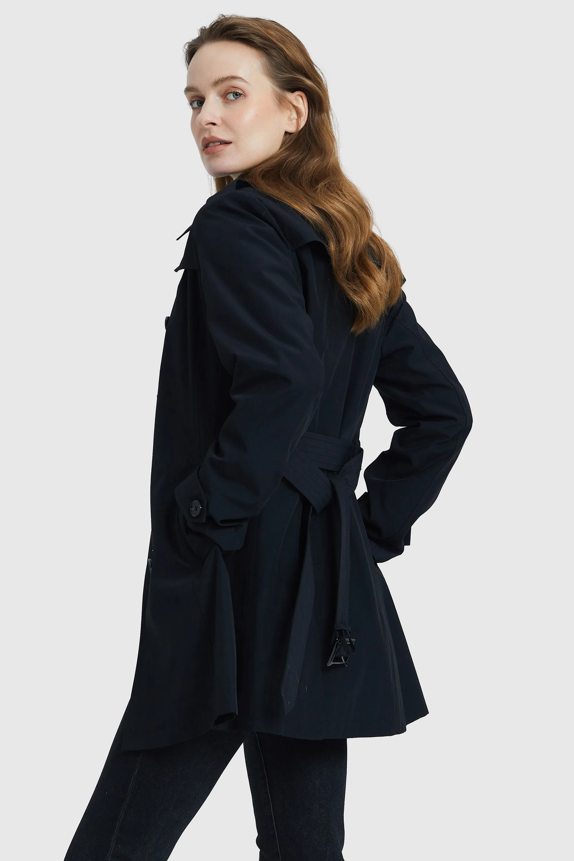 Classic Windproof Belted Trench