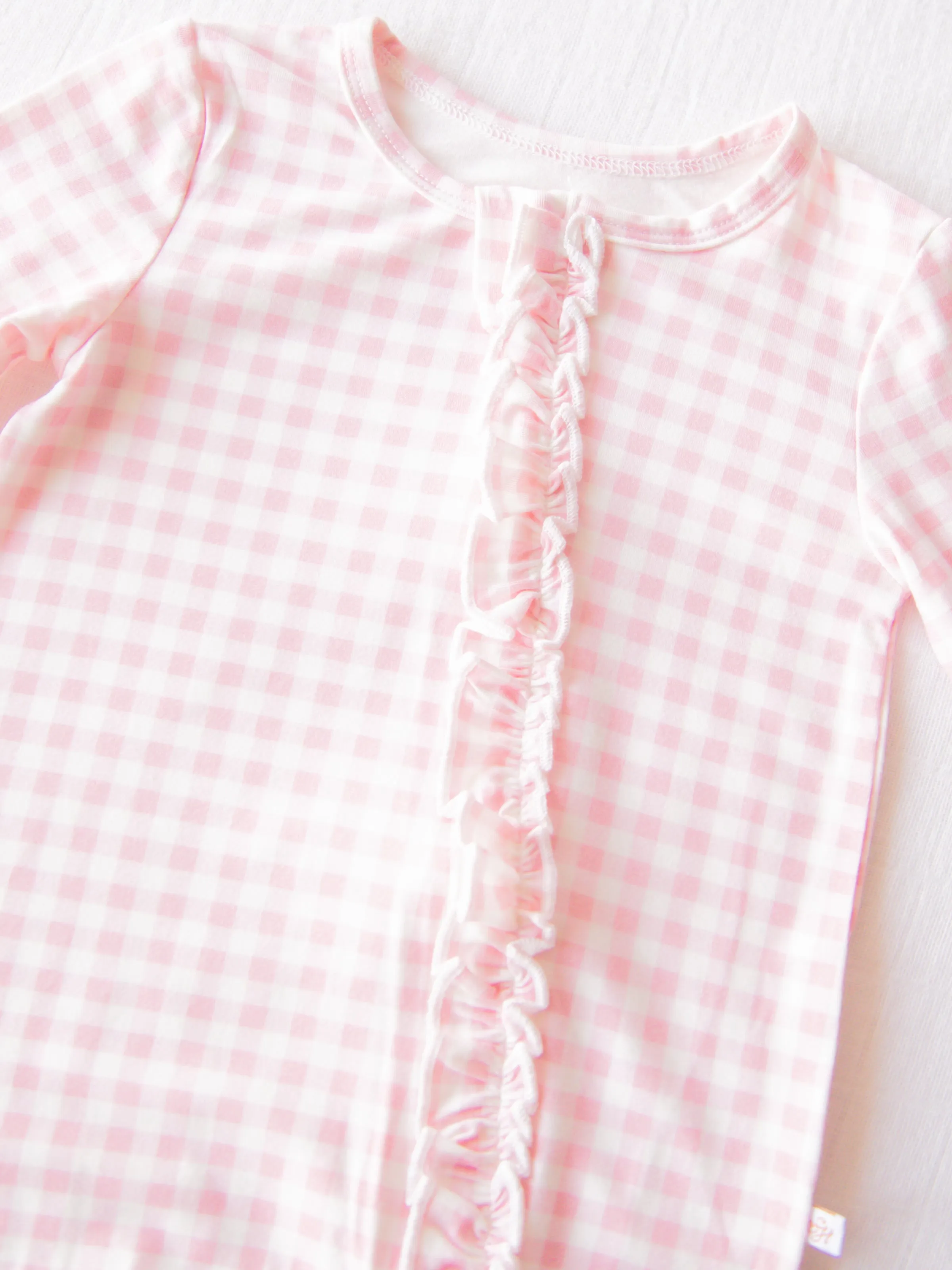 Cloud Layette - Flamingo Check